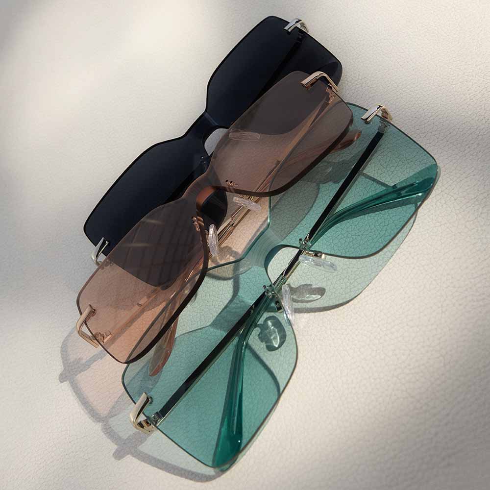 Romashin Women's Green Sunglasses image number 0